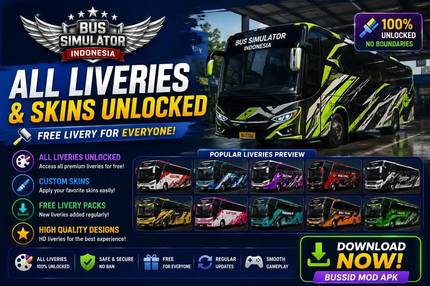 🎨 4. All Liveries Skins Unlocked Free Livery