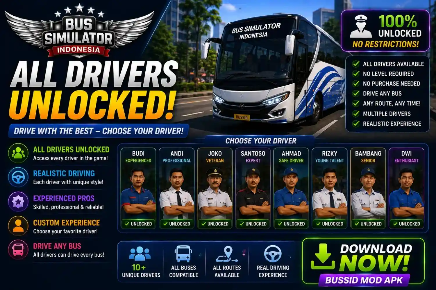 🏢 10. All Drivers Unlocked